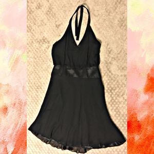 Black halter dress by Laundry